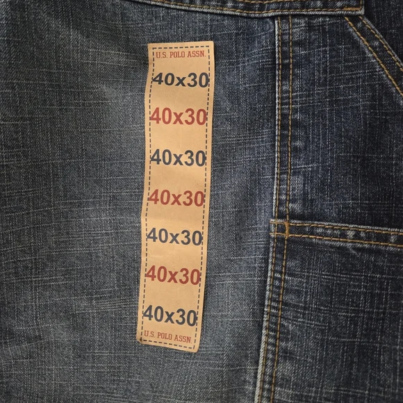 Mens U.S. Polo Assn Authentic Baggy Jeans Dark Wash‎ Denim 40x30 New with Tags - Picture 8 of 8